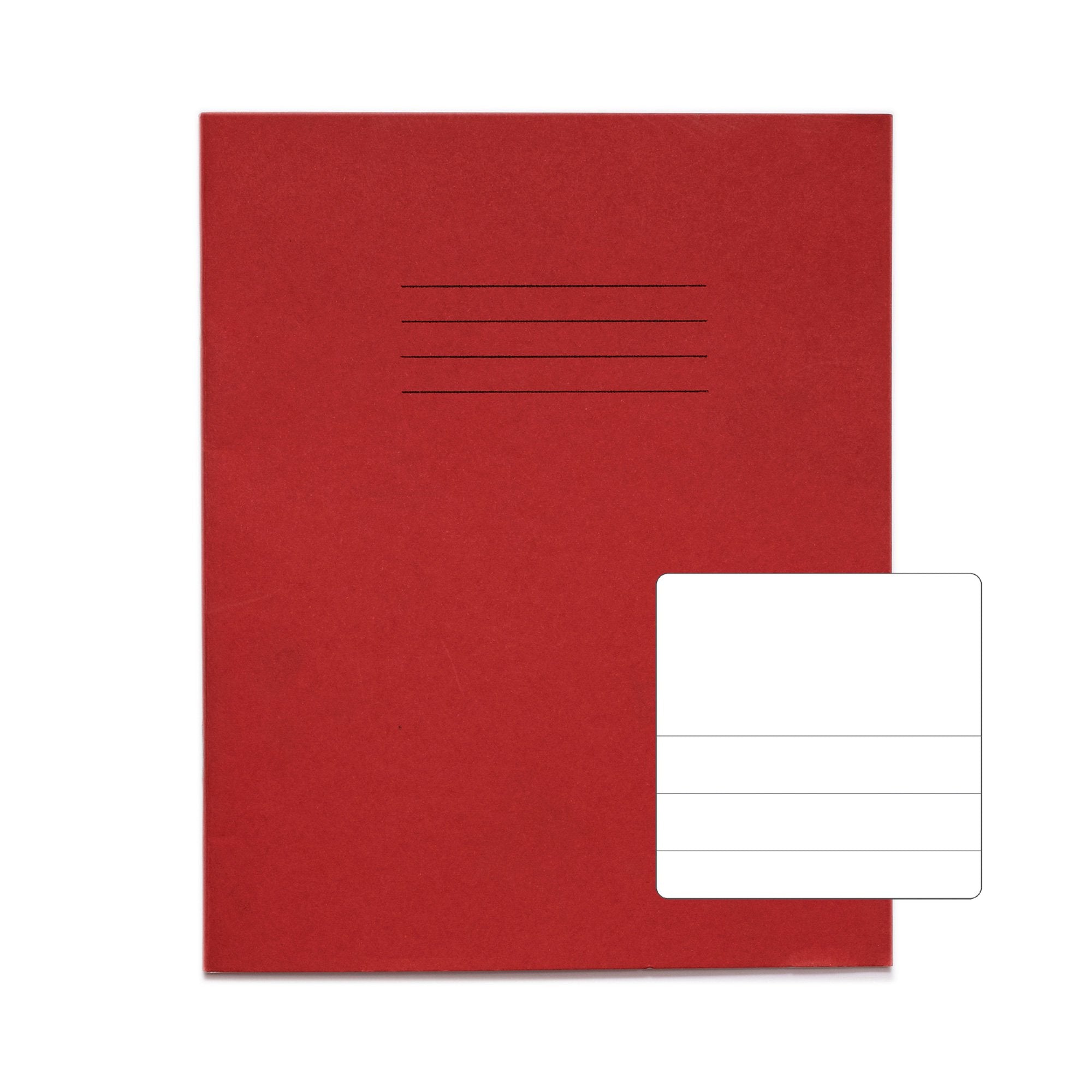 Rhino 8 x 6.5 Exercise Book 32 Page Plain Top And 15mm Feint Lines On The Bottom TB/F15 Red (Pack 100) - VPW025-39-4 DD