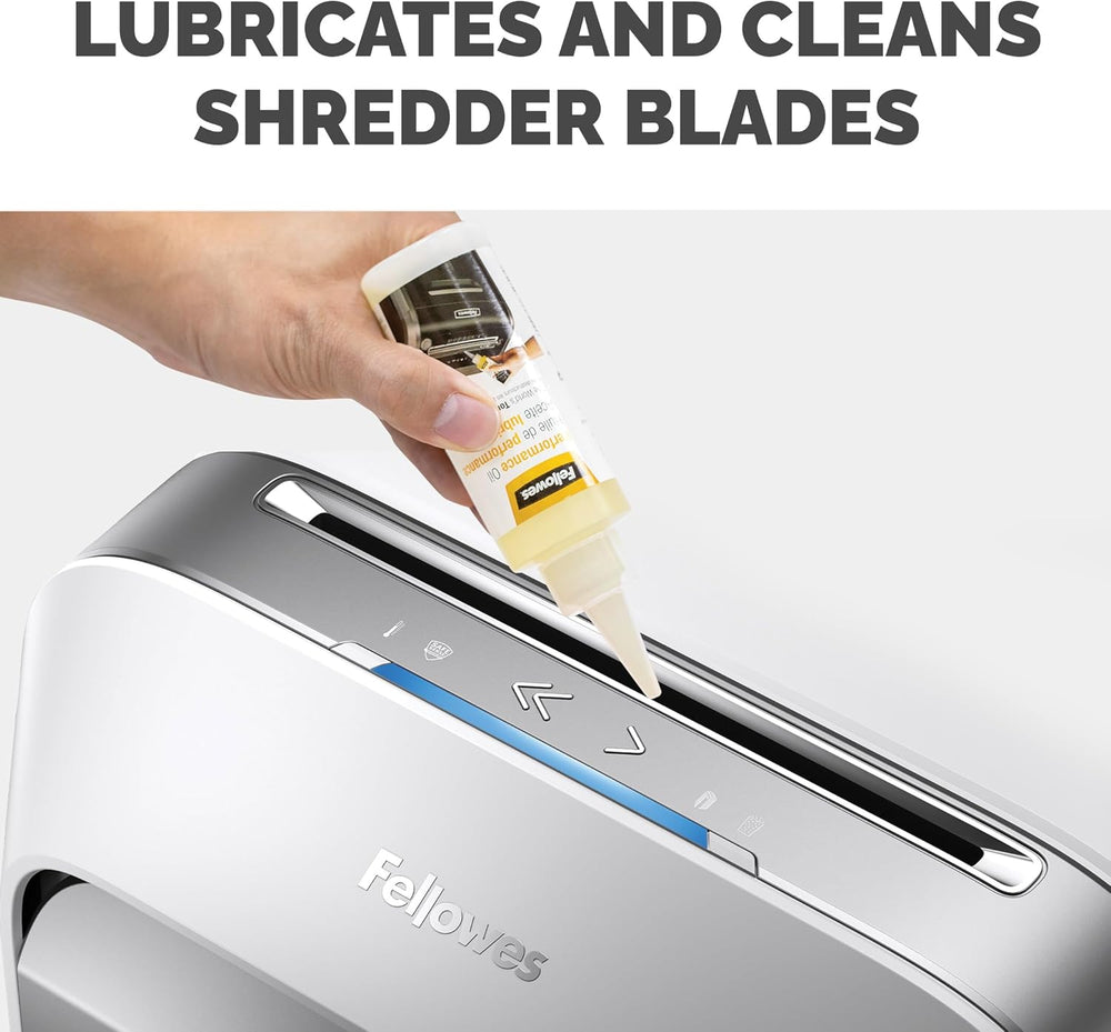 Fellowes Shredder Oil 120ml – Lubricant for Micro-Cut & Cross-Cut Paper Shredders