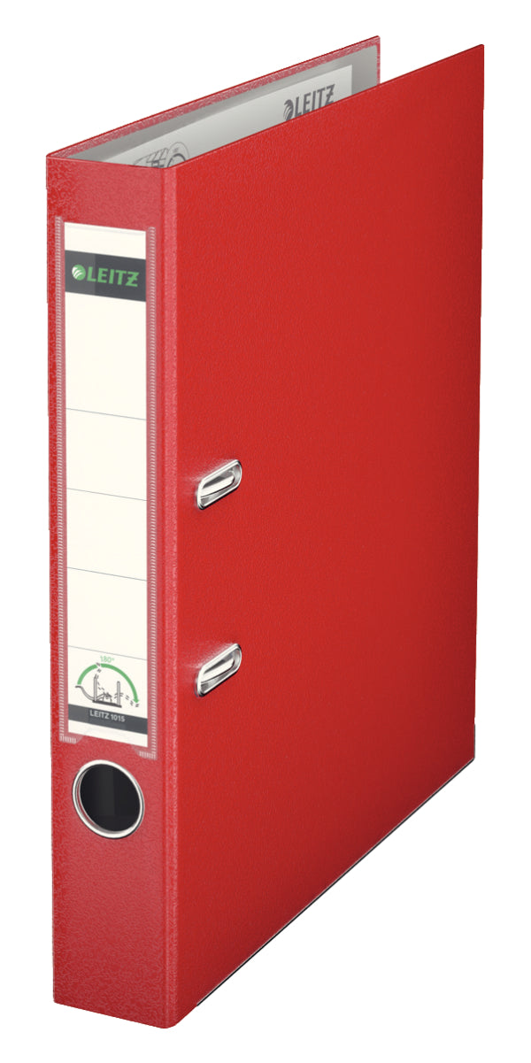 Leitz Lever Arch File A4 Polypropylene 180 50mm Red (Pack 10) - 10151025 DD