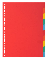 Exacompta Forever Recycled Divider 10 Part A4 220gsm Card Vivid Assorted Colours - 2010E