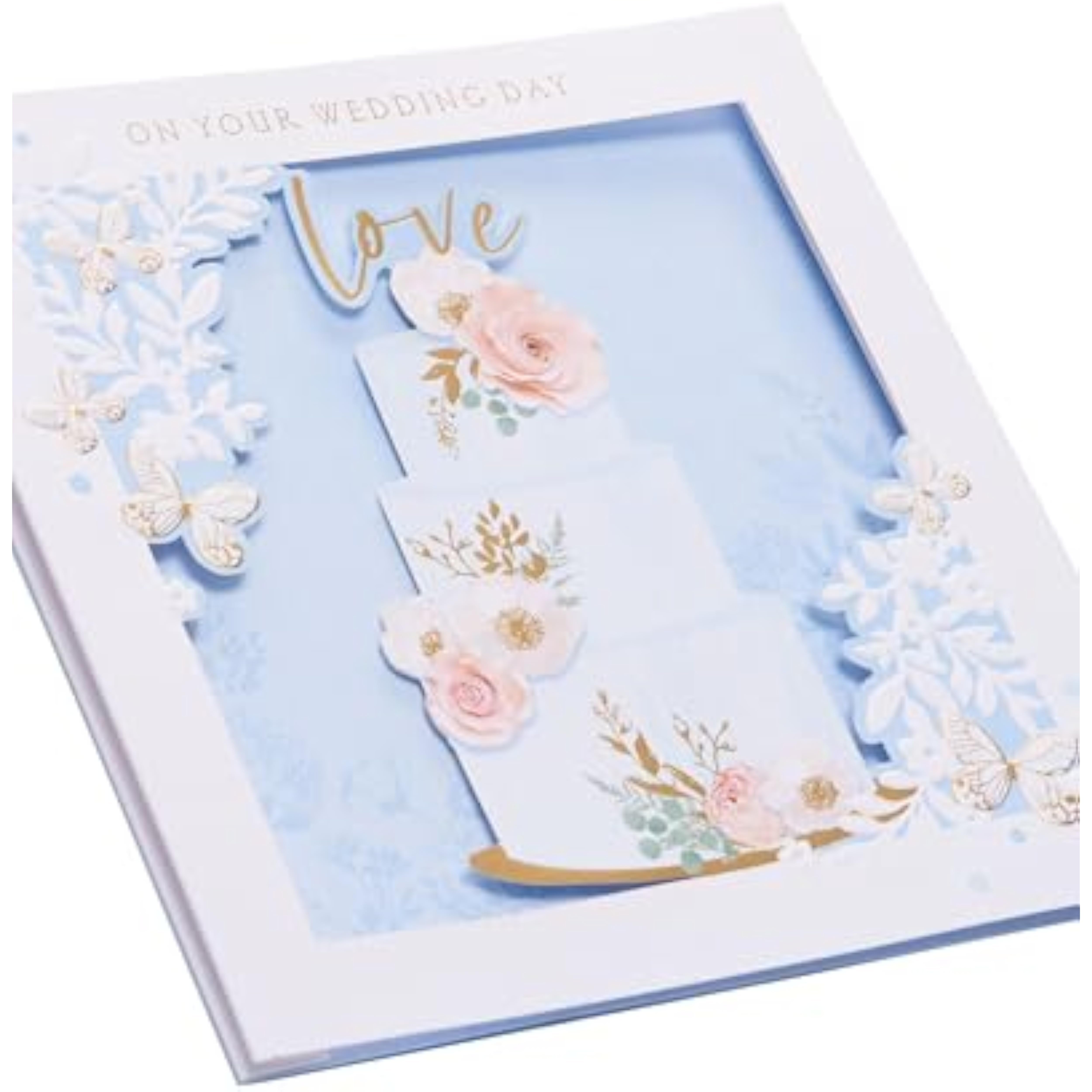 3D Effect Cake Design Wedding Card