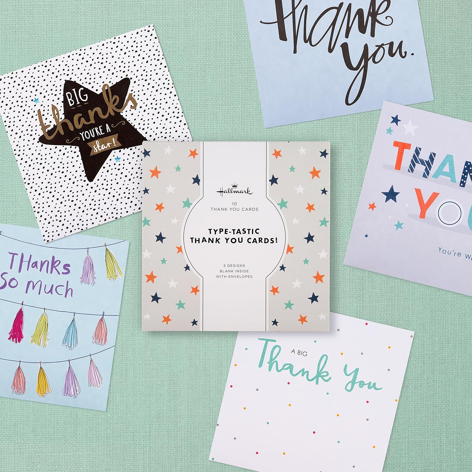 Contemporary Designs Multipack of 10 in 5 Thank You Cards
