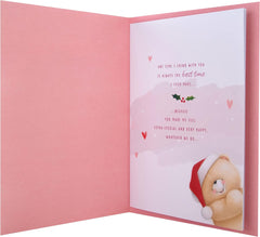 Hallmark Boxed Christmas Card for Someone Special - Cute Forever Friends Wreath and Heart Design