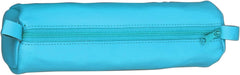 Juscha Alassio Pencil Case – Genuine Leather, Turquoise, 21 x 6 cm