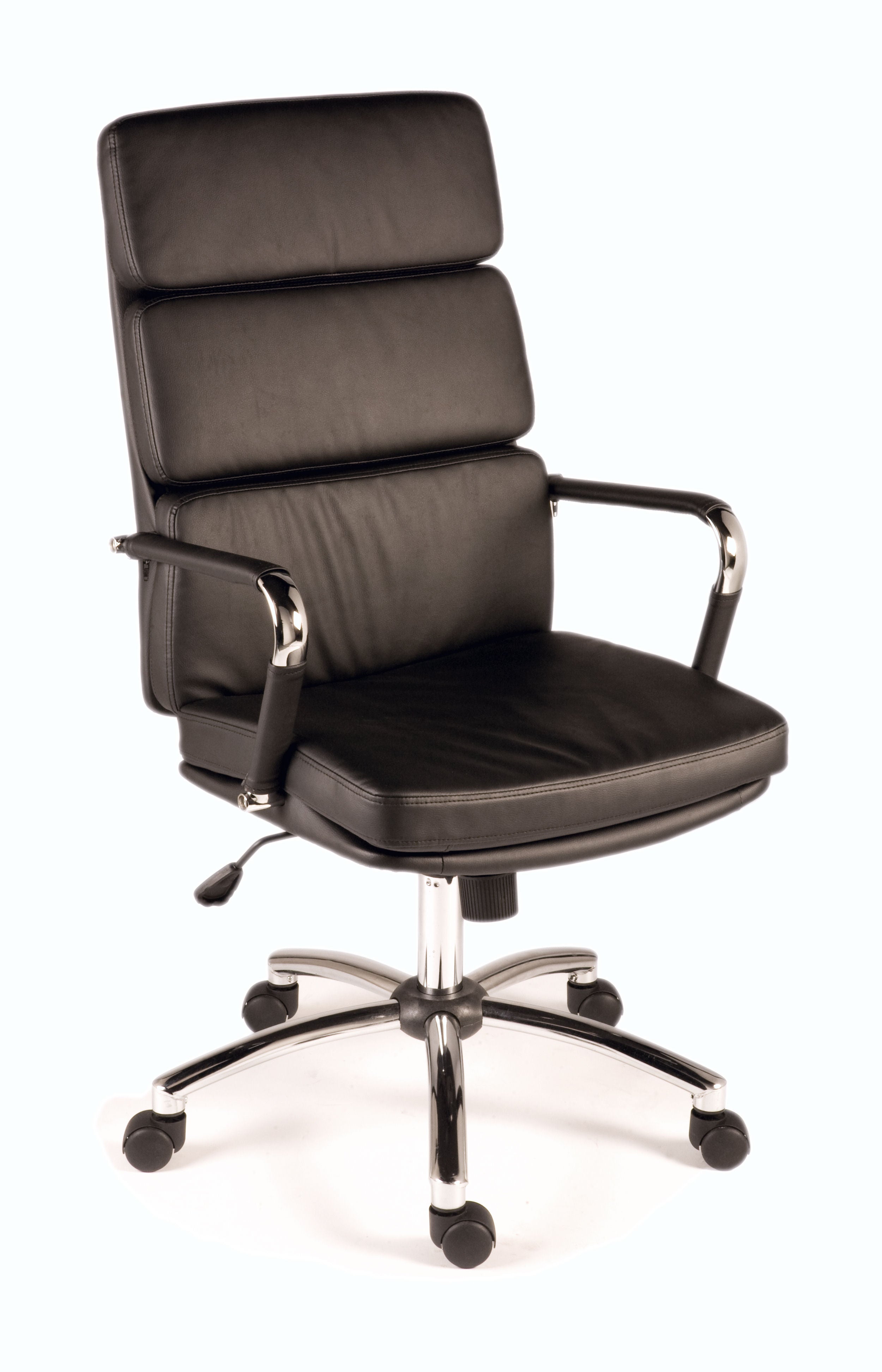 Deco Retro Style Faux Leather Executive Office Chair Black - 1097BLK DD