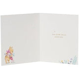 Disney Winnie The Pooh Flower Design Get Well Soon Card