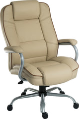 Goliath Duo Heavy Duty Bonded Leather Faced Executive Office Chair Cream - 6925CR DD