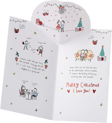 UK Greetings Christmas Card for Wife - Sketch Design