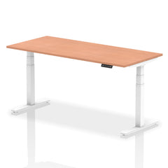 Dynamic Air 1800 x 800mm Height Adjustable Desk Beech Top White Leg HA01024 DD