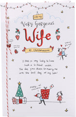 UK Greetings Christmas Card for Wife - Sketch Design