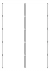 ValueX Multipurpose Label 99.1x57mm Label 10 Per A4 Sheet White (Pack 1000 Labels) - 15257SM