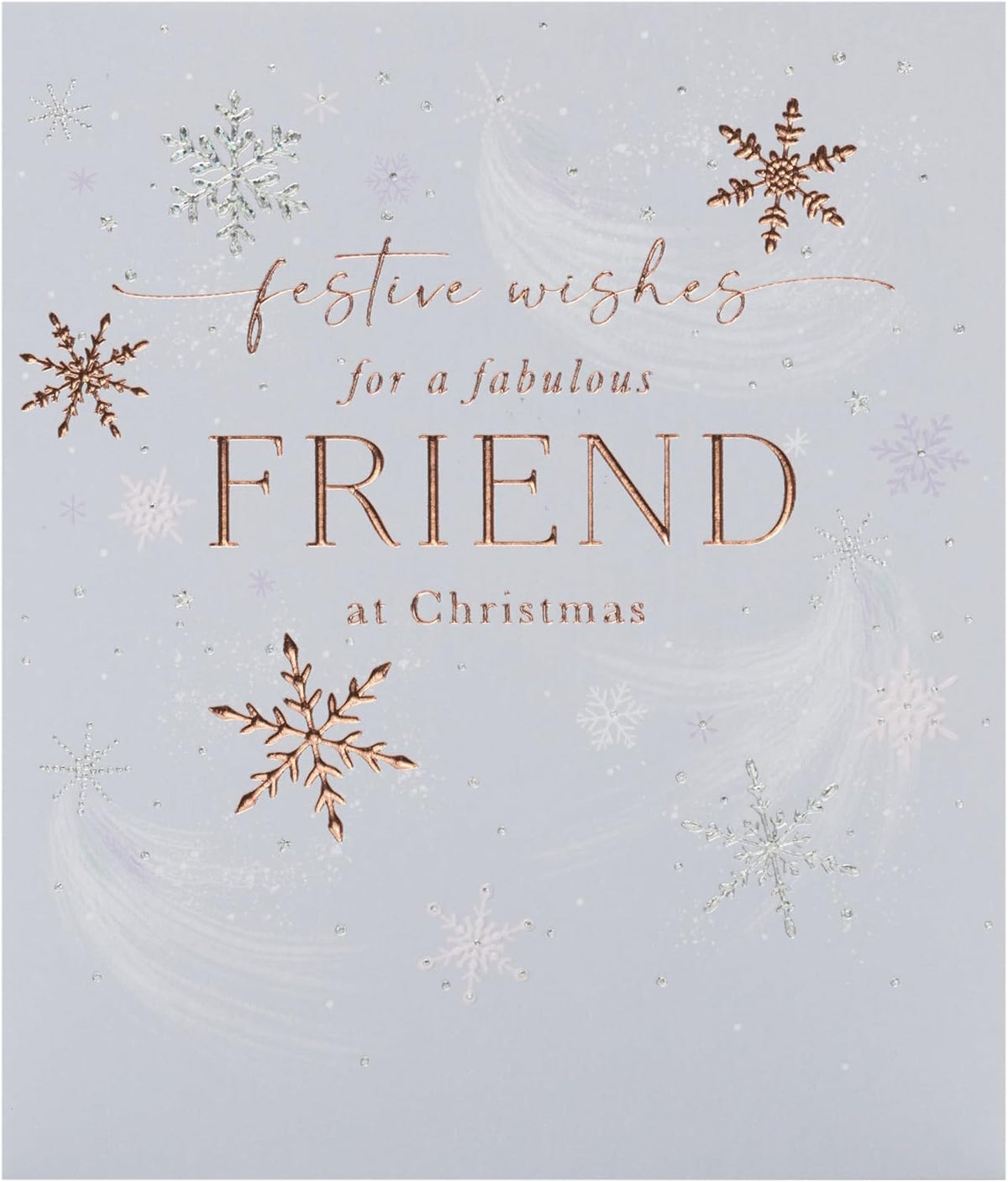 UK Greetings Christmas Card for Him, Her or Friend – Snowflakes Festive Design