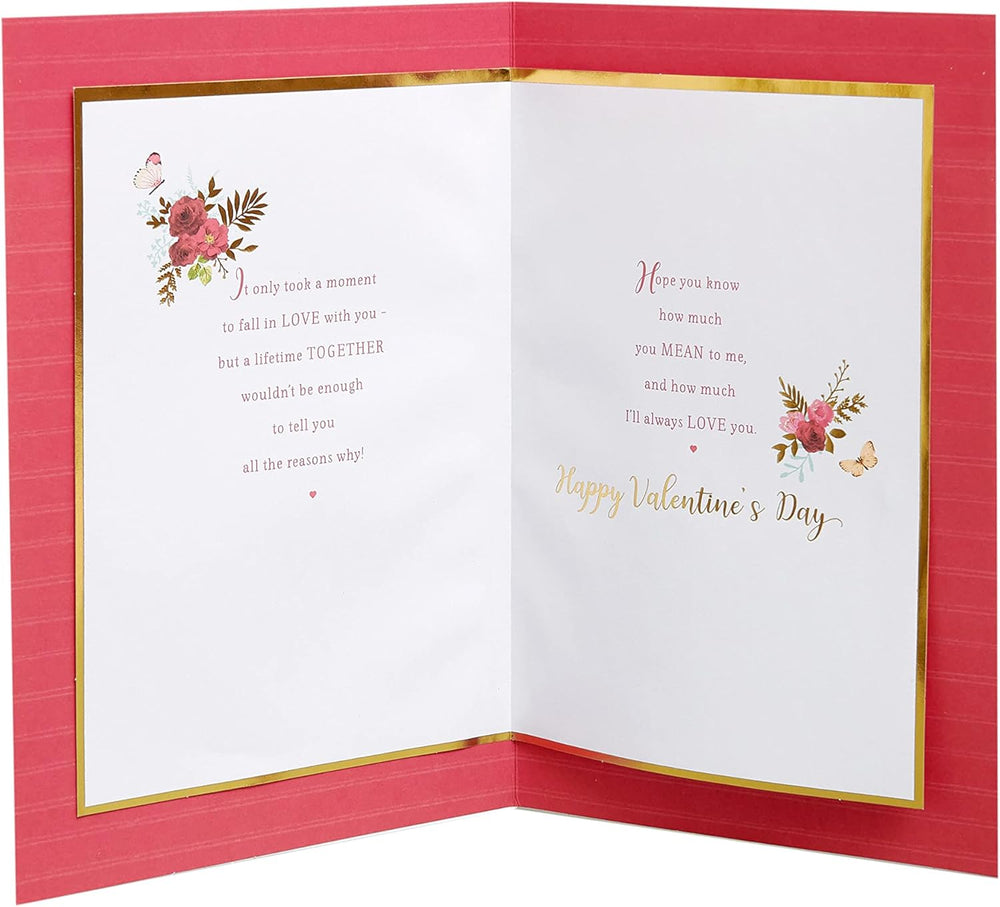 Floral Heart Design for The One I Love Valentine's Day Card