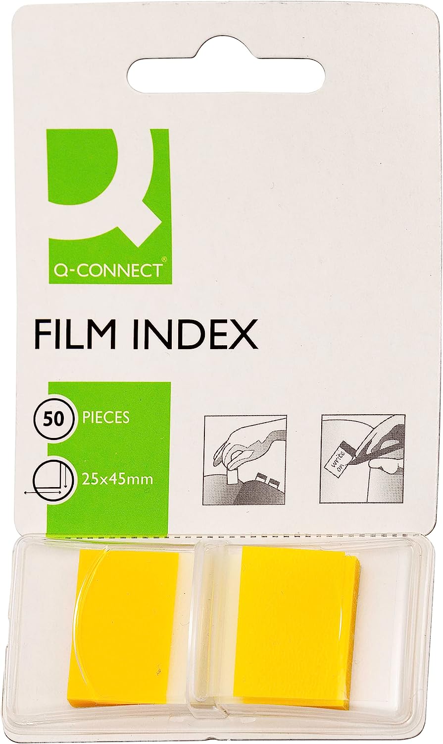 Q-Connect 1-inch Page Marker - Yellow (Pack of 50)