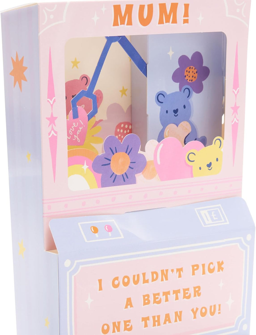 UK Greetings Mother's Day Card for Mum - Interactive Teddy Machine Design
