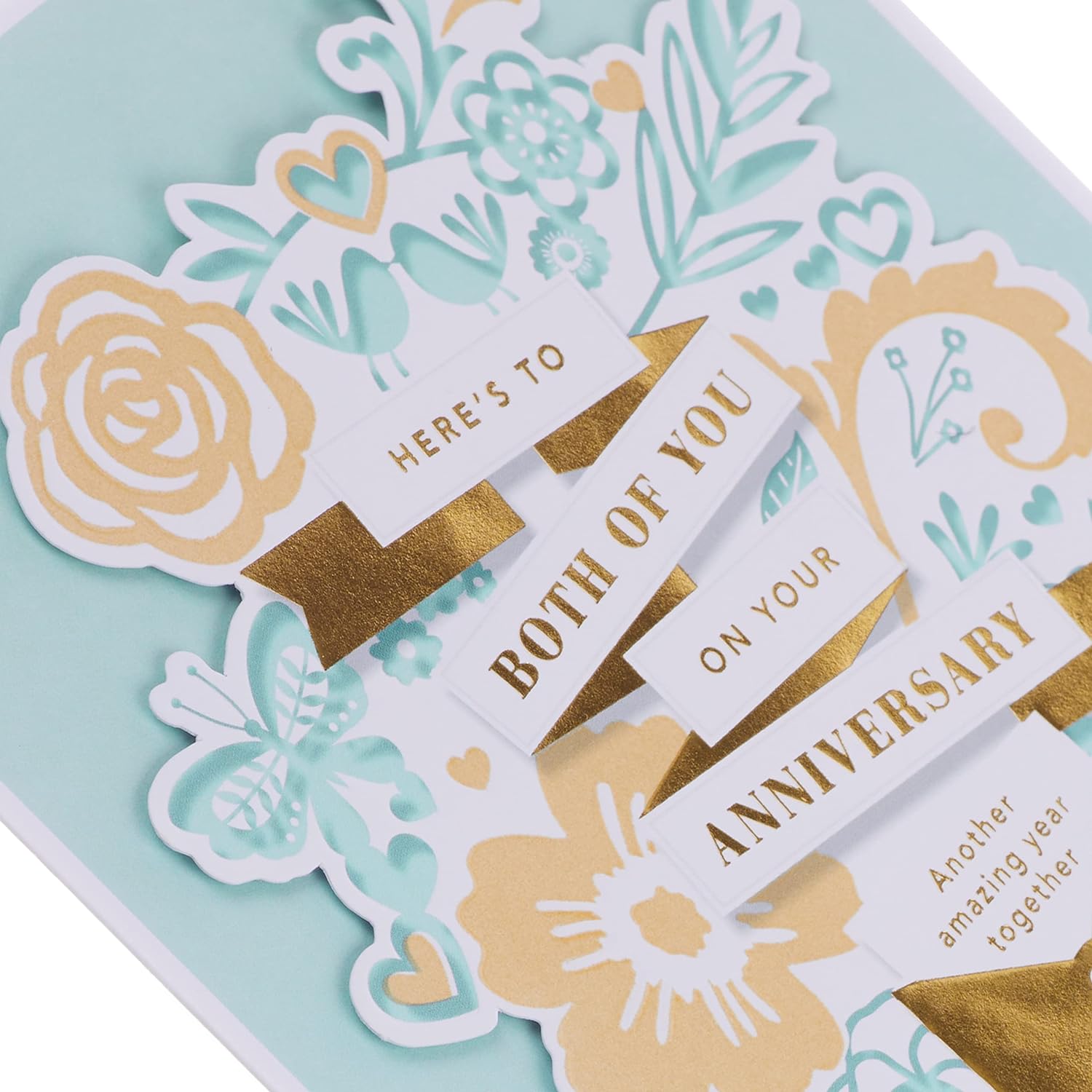 Hallmark Anniversary Both of You - Traditional Floral Text Design