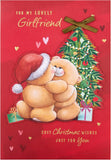 Girlfriend Open Christmas Card – Heartfelt Festive Greeting