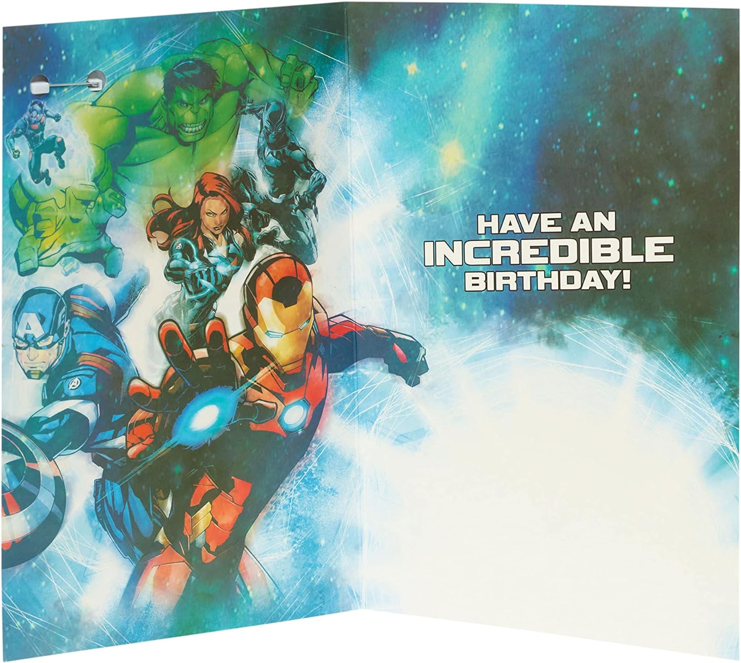 Marvel Avengers 8th Birthday Card with Badge
