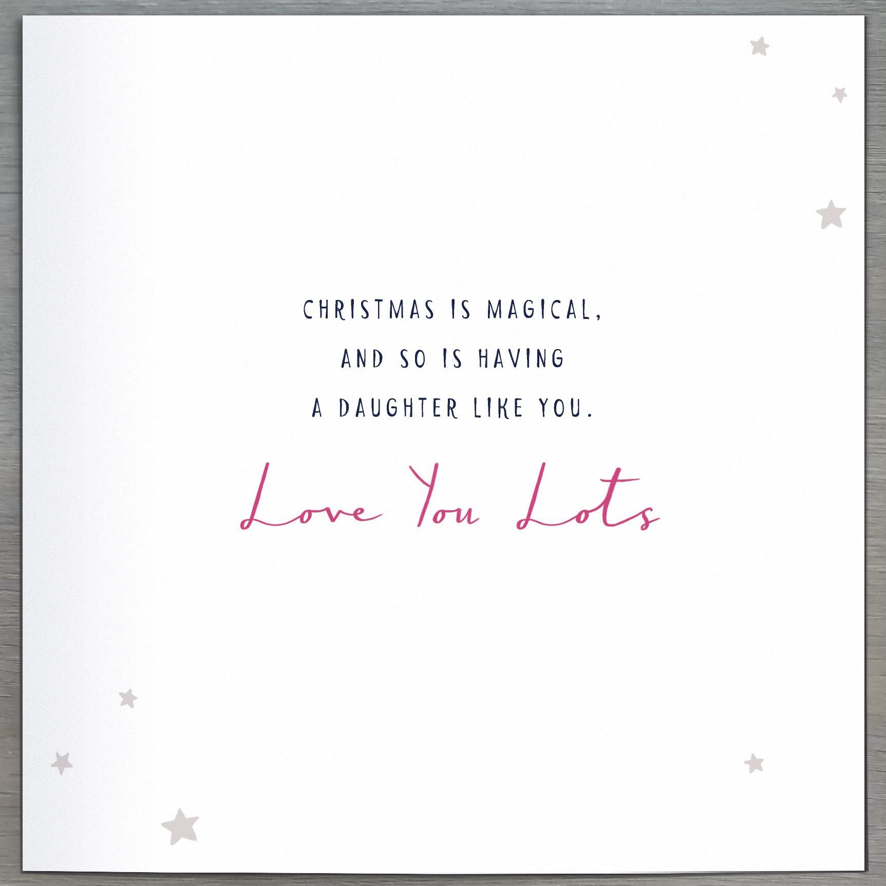 Daughter Deer in Bell Jar Pink Christmas Card
