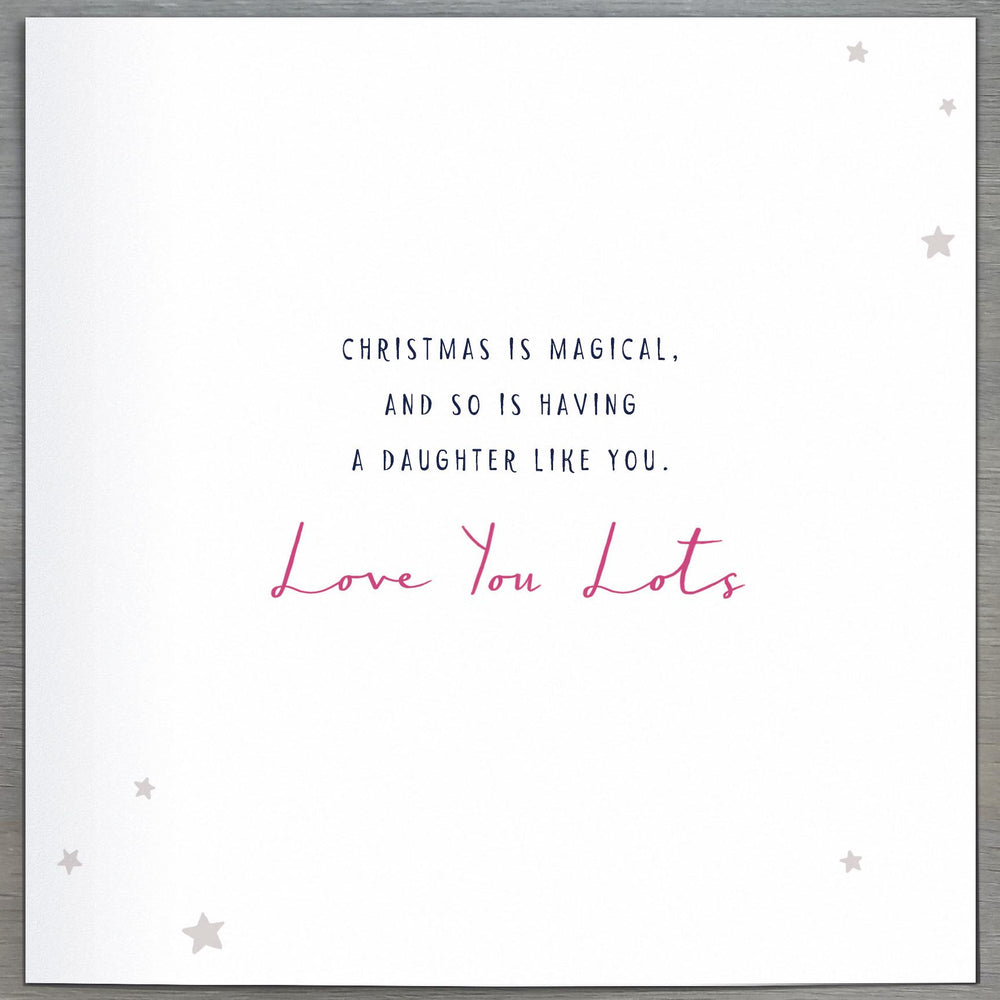 Daughter Deer in Bell Jar Pink Christmas Card