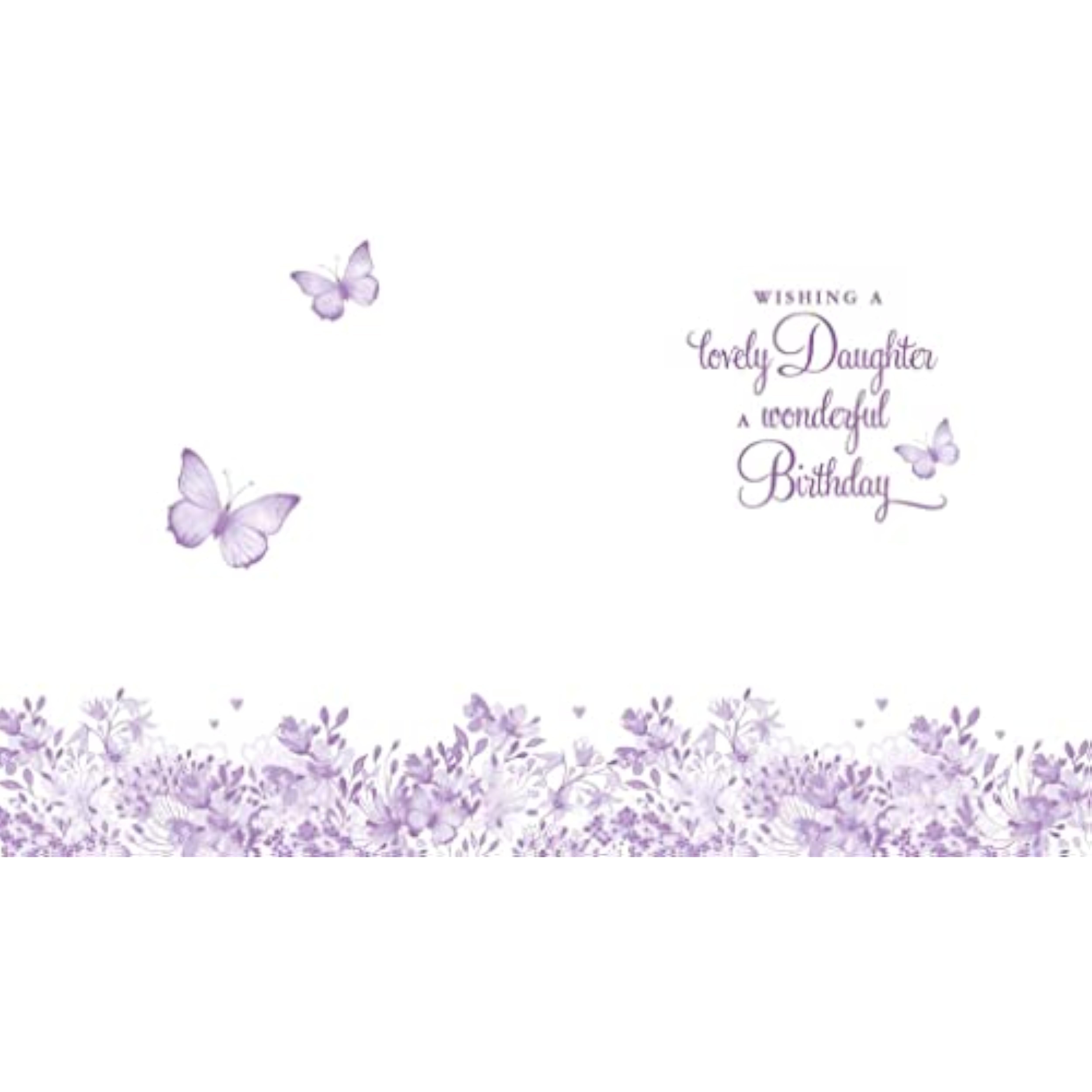 Floral Border with Butterflies Beautiful Daughter Birthday Card