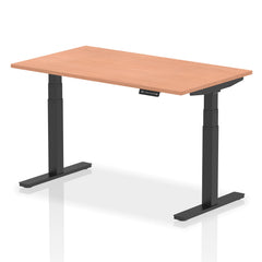 Dynamic Air 1400 x 800mm Height Adjustable Desk Beech Top Black Leg HA01186 DD