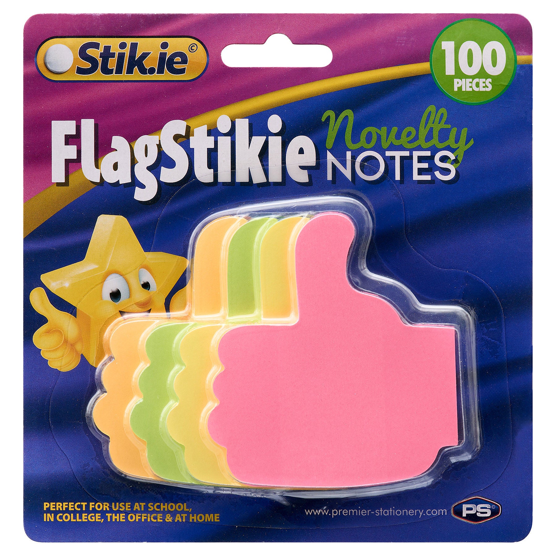 Stik-Ie Card 100 Novelty Flag Stikie Notes - Thumbs Up
