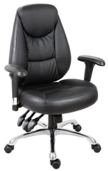 Portland Luxury Faux Leather Operator Office Chair Black - 6902PB DD