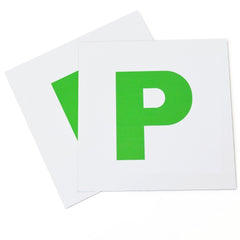 Fully Magnetic Green P Plates – Universal Fit for New Drivers – AA0347 (1 Pair)