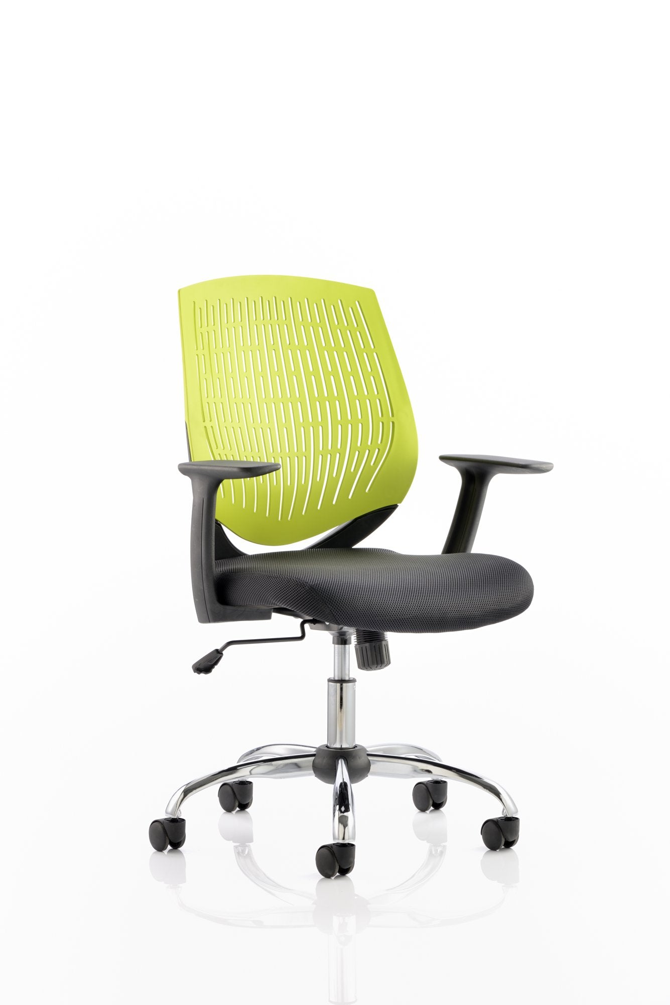 Dura Medium Back Task Operator Office Chair With Arms Green Back/Black Airmesh Seat - OP000016 DD
