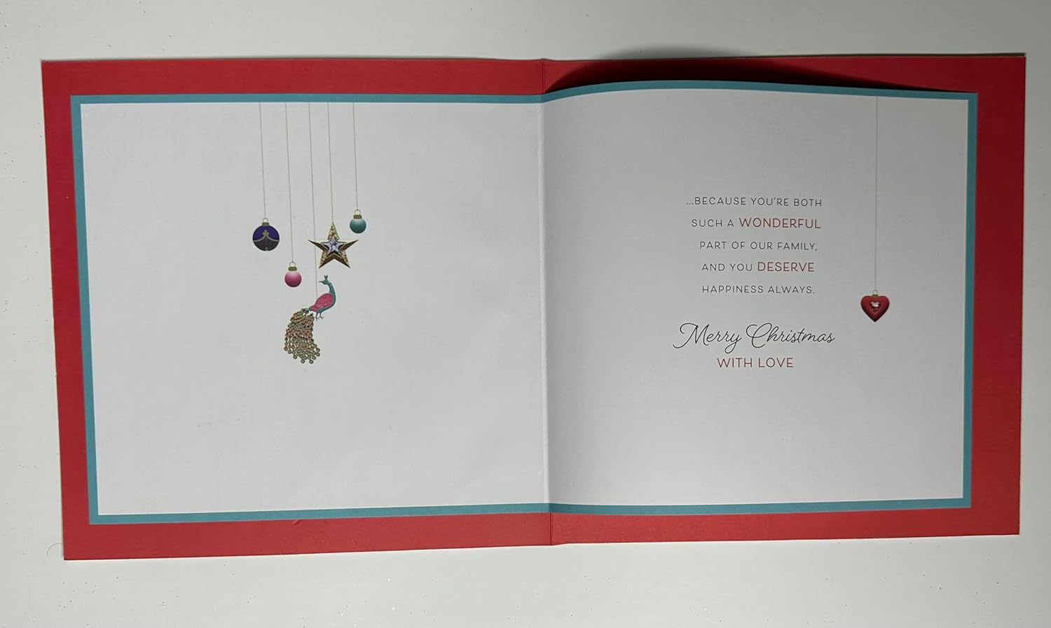 Carlton Cards Daughter & Son-in-Law Embellished Christmas Card – Special Festive Greeting