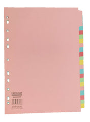 ValueX Divider 20 Part A4 155gsm Card Assorted Colours - 80005DENT