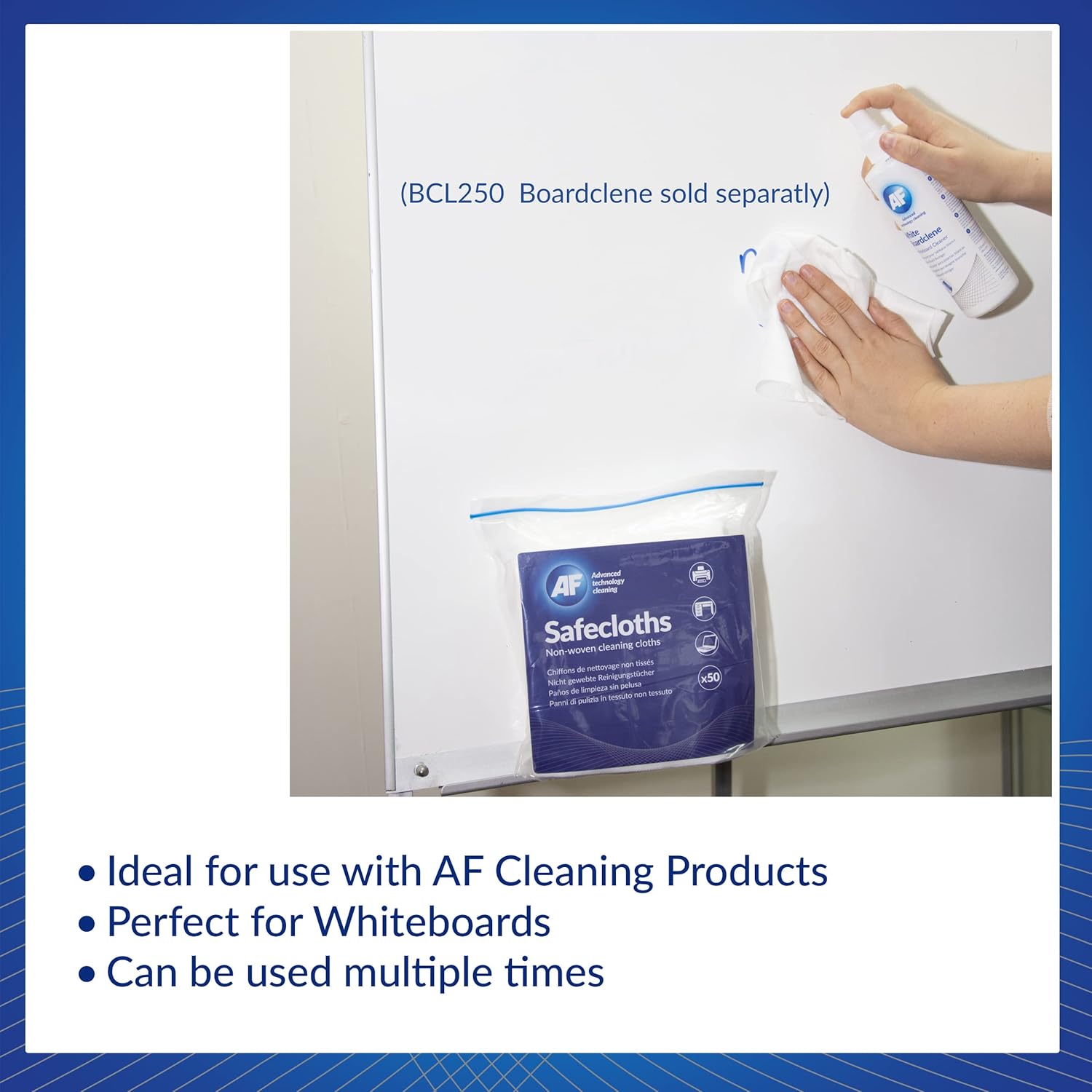 AF Safecloths General Use Absorbent Lint-free 340x320mm Ref SCH050 [Pack of 50], White