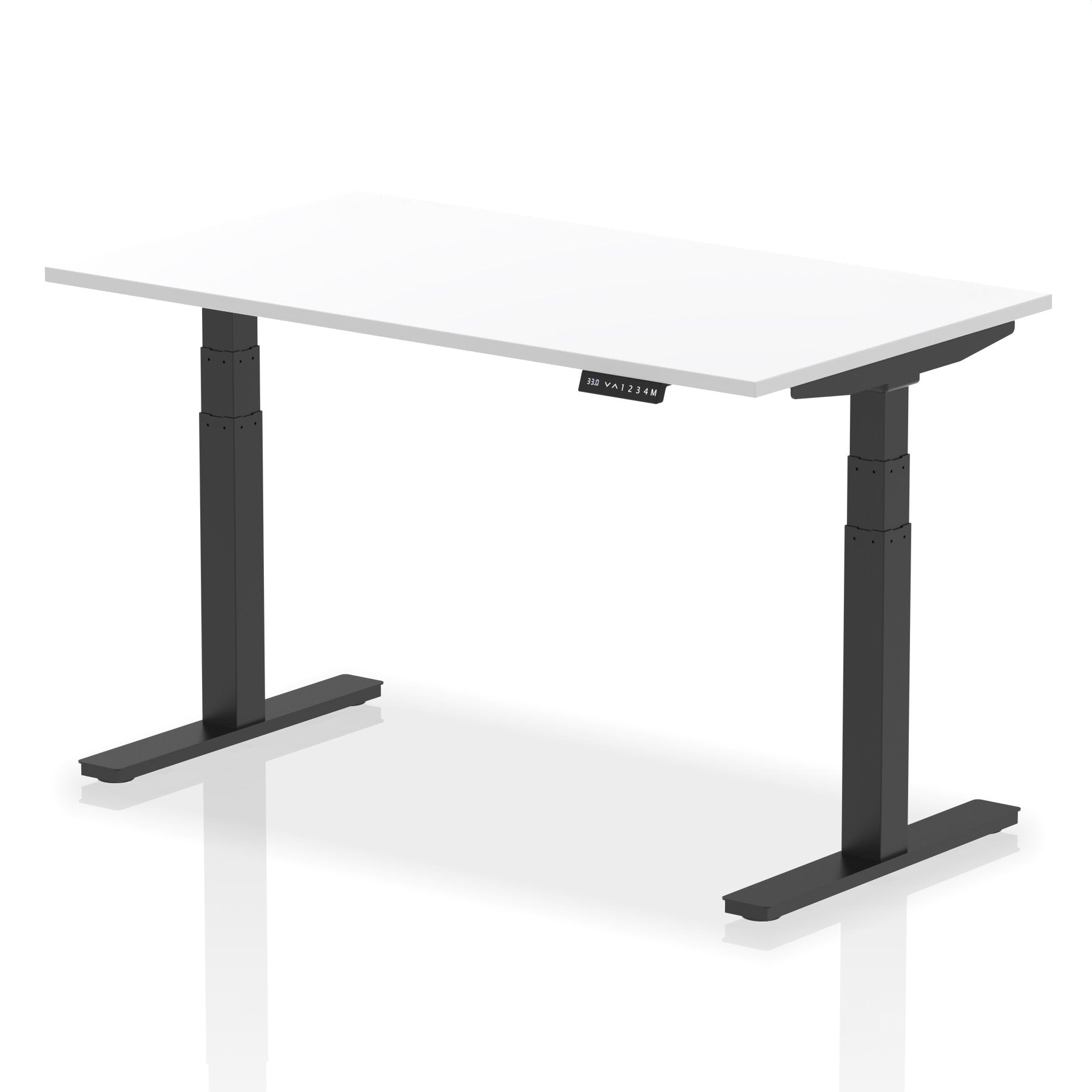 Dynamic Air 1400 x 800mm Height Adjustable Desk White Top Black Leg HA01194 DD