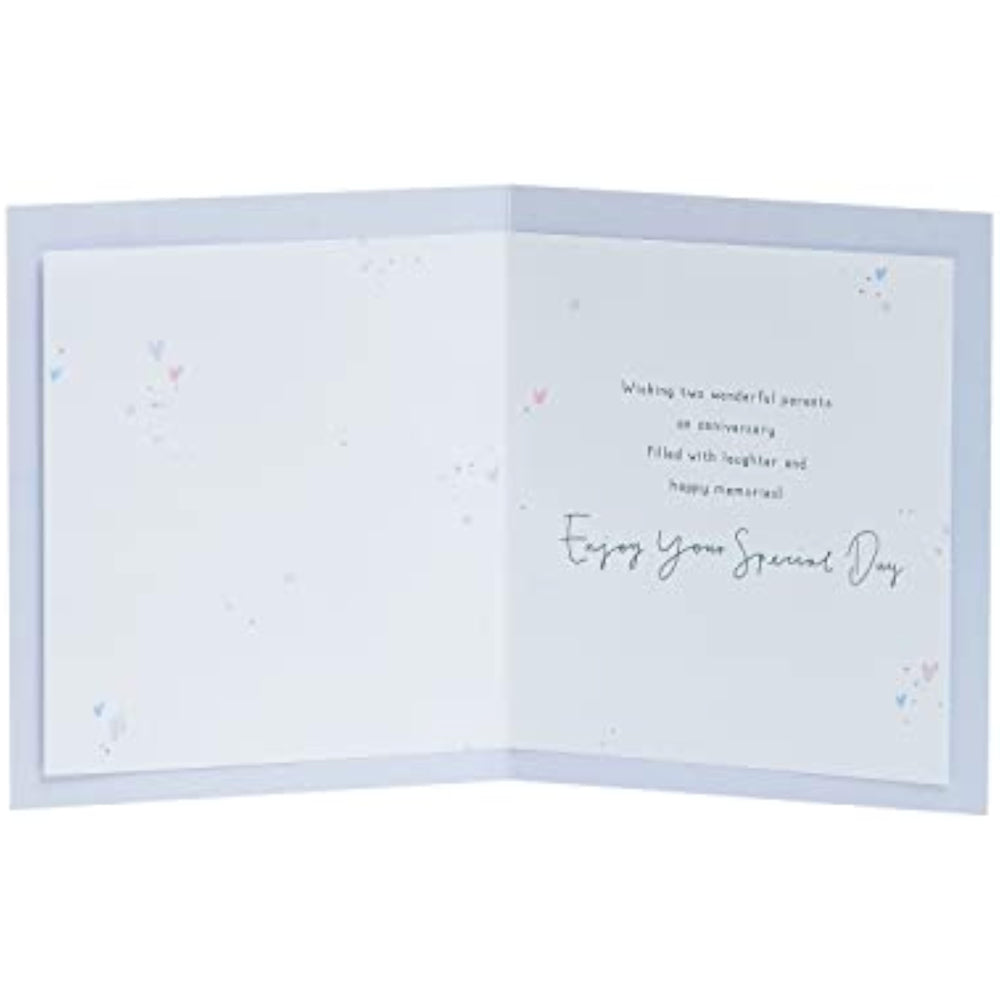 Pretty Hearts Design Mum & Dad Anniversary Card
