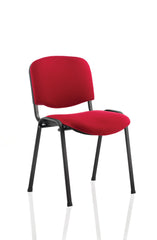 ISO Stacking Chair Wine Fabric Black Frame BR000064 DD