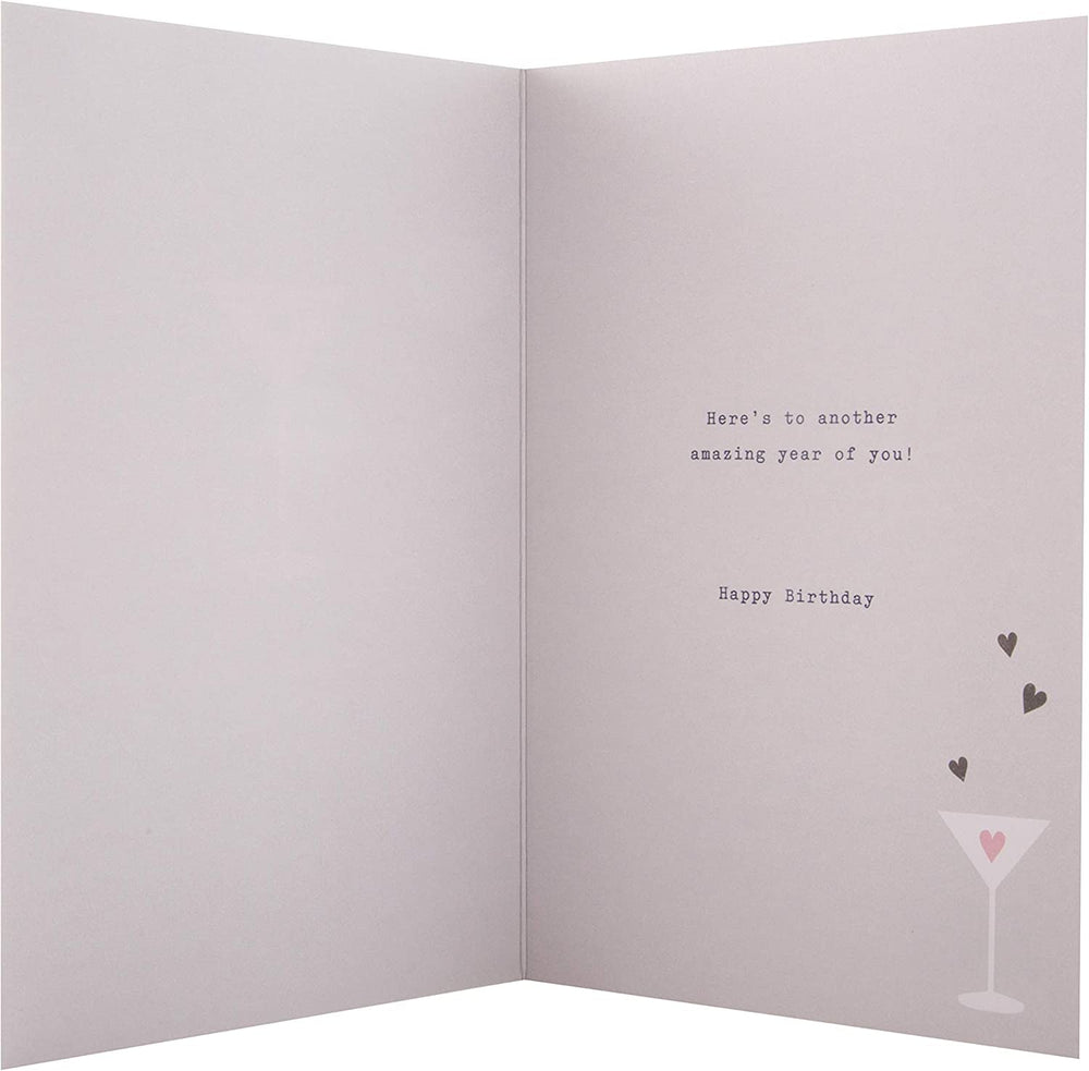 Cocktail Glass Design Happy Birthday Daughter In Style Card