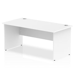 Impulse 1600 x 800mm Straight Desk White Top Panel End Leg I000395 DD