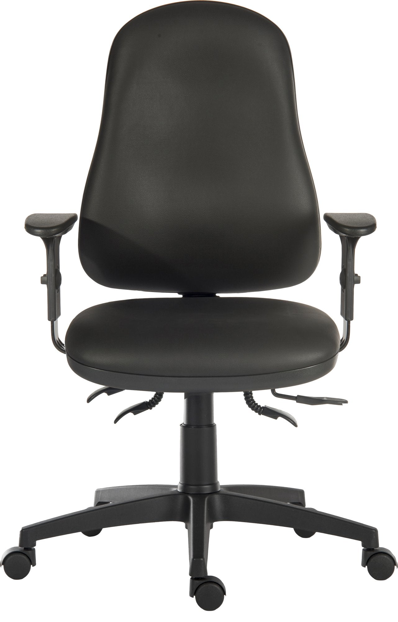 Ergo Comfort High Back PU Ergonomic Operator Office Chair with Arms Black - 9500-PU/0270 DD