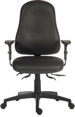 Ergo Comfort High Back PU Ergonomic Operator Office Chair with Arms Black - 9500-PU/0270 DD