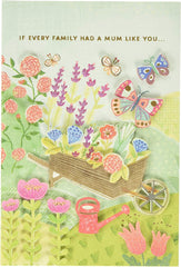 3D Effect Colorful Garden Design Mother's Day Card