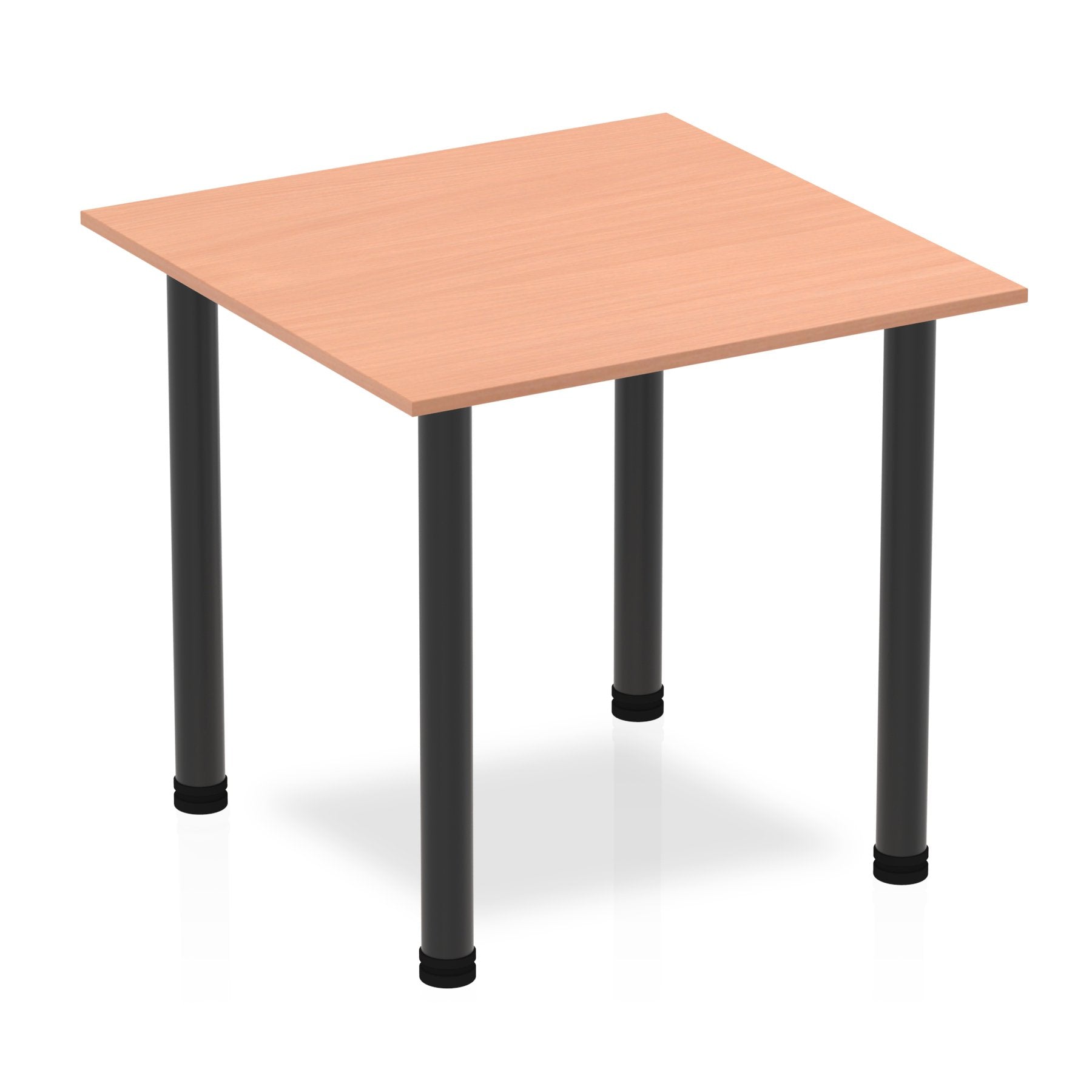 Dynamic Impulse 800mm Square Table Beech Top Black Post Leg BF00361 DD