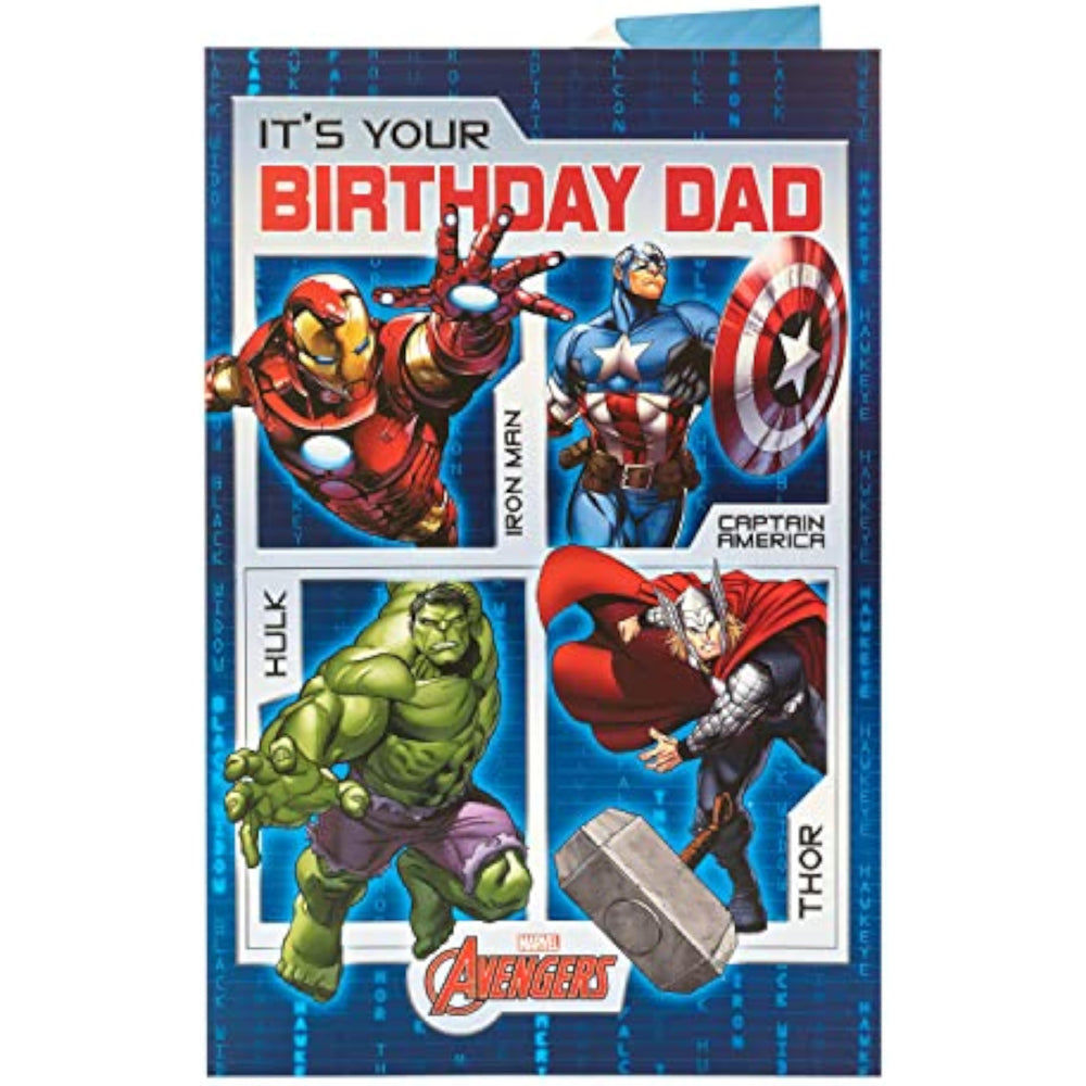 Marvel Avengers Dad Birthday Card