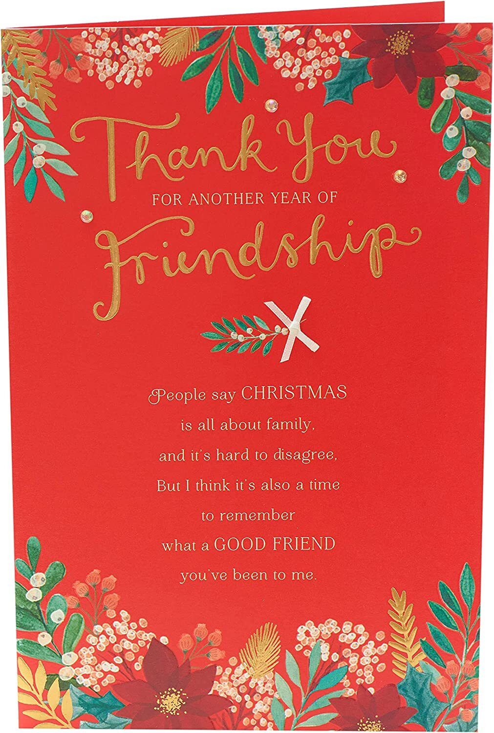 Thank You Friend Christmas Card