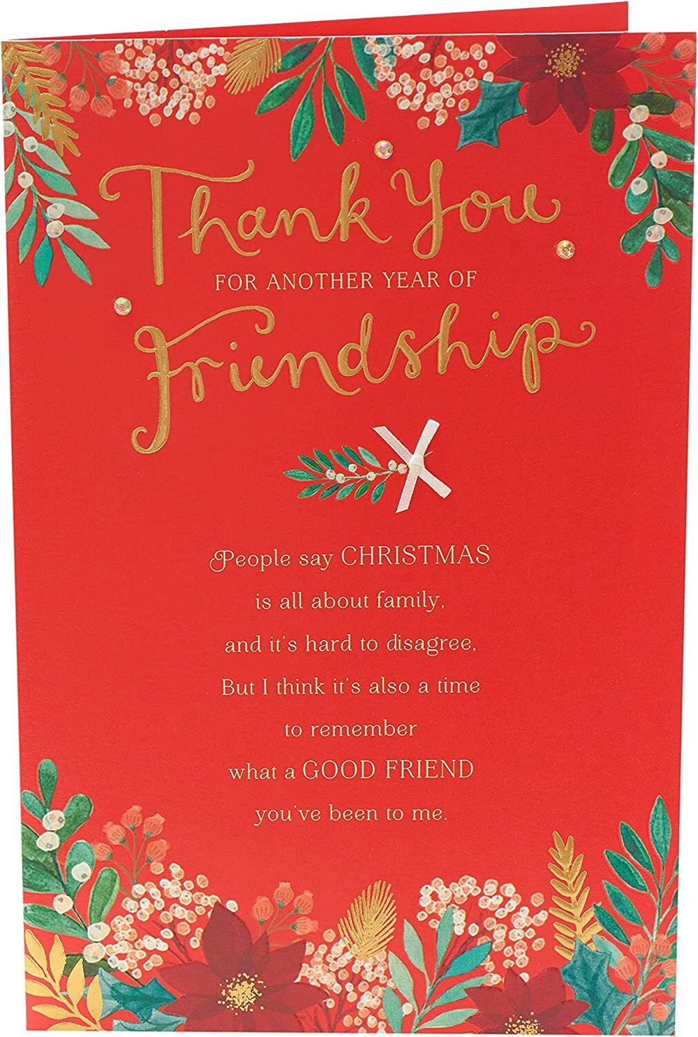 Thank You Friend Christmas Card