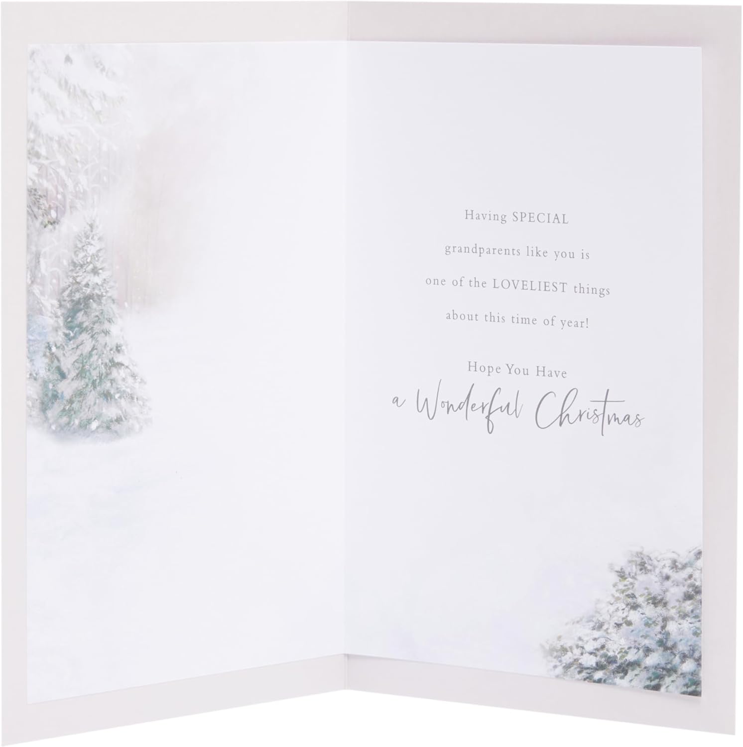UK Greetings Christmas Card for Nana & Grandad – Stunning Snowcouple Design