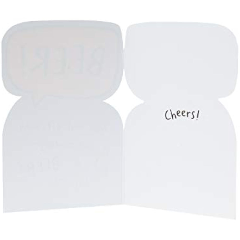 Beer Celebrate Die Cut Design Funny Birthday Card