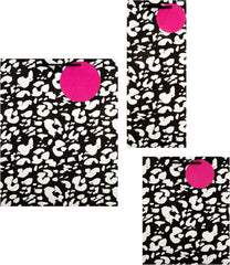 Hallmark Multi Occasion Gift and Bottle Bags Bundle - 1 Large and 1 Medium Gift Bag, with 1 Bottle Bag in 1 Contemporary Leopard Print Design