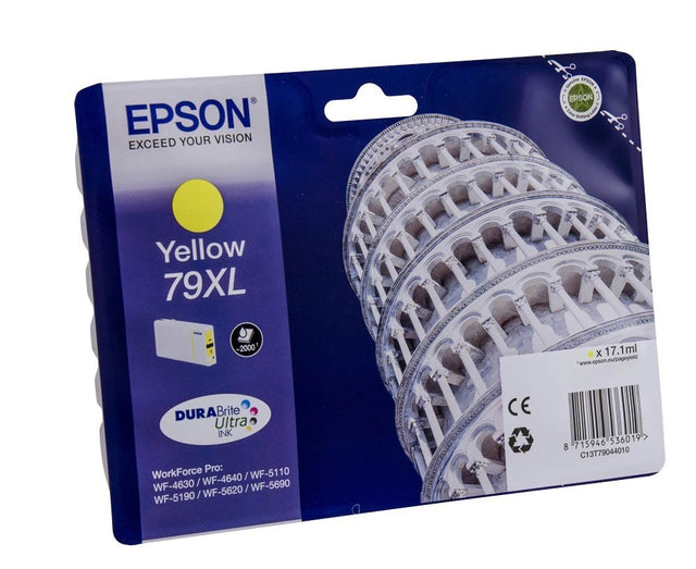 Epson 79XL Tower of Pisa Yellow High Yield Ink Cartridge 17ml - C13T79044010