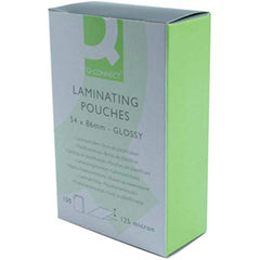 Pack of 100 54 x 86mm Laminating Pouches 250 Micron